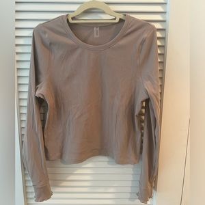 Outdoor Voices Superform Rib-Knit Long-Sleeve Top